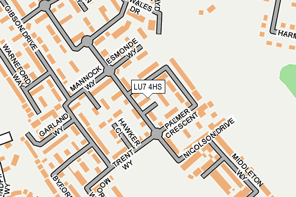 LU7 4HS map - OS OpenMap – Local (Ordnance Survey)