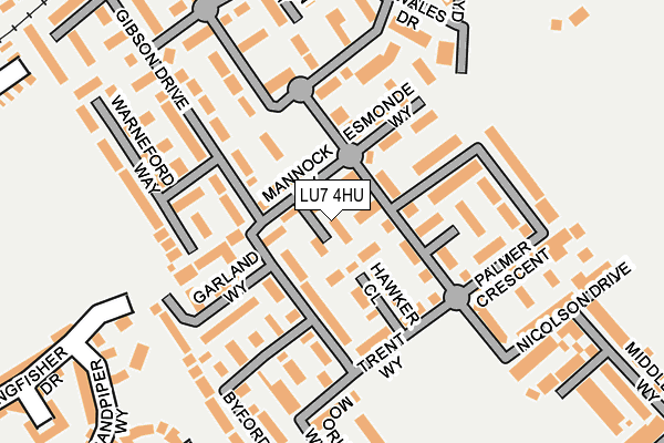 LU7 4HU map - OS OpenMap – Local (Ordnance Survey)