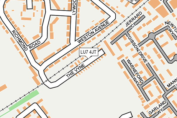 LU7 4JT map - OS OpenMap – Local (Ordnance Survey)