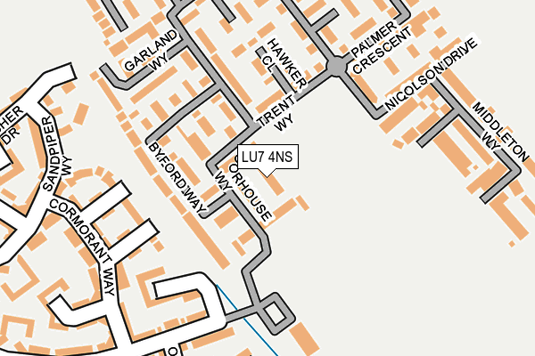 LU7 4NS map - OS OpenMap – Local (Ordnance Survey)