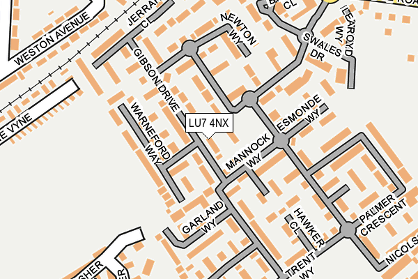 LU7 4NX map - OS OpenMap – Local (Ordnance Survey)