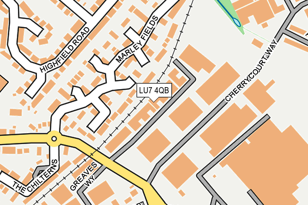 LU7 4QB map - OS OpenMap – Local (Ordnance Survey)