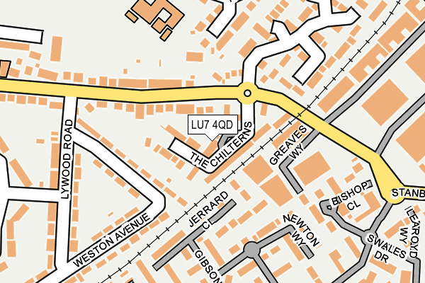 LU7 4QD map - OS OpenMap – Local (Ordnance Survey)