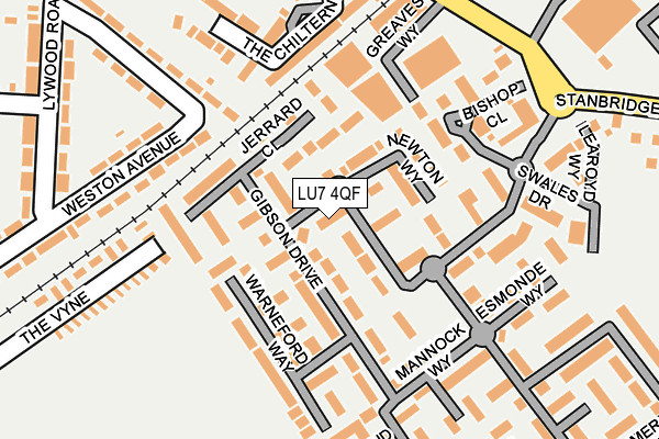 LU7 4QF map - OS OpenMap – Local (Ordnance Survey)