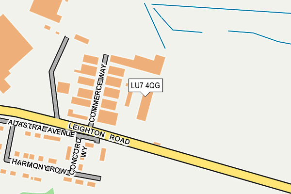 LU7 4QG map - OS OpenMap – Local (Ordnance Survey)