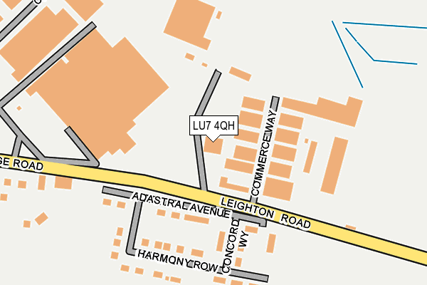 LU7 4QH map - OS OpenMap – Local (Ordnance Survey)