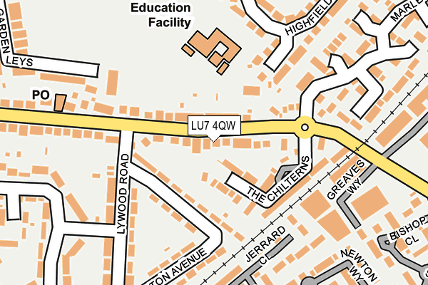 LU7 4QW map - OS OpenMap – Local (Ordnance Survey)