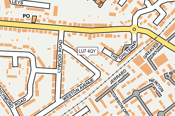 LU7 4QY map - OS OpenMap – Local (Ordnance Survey)