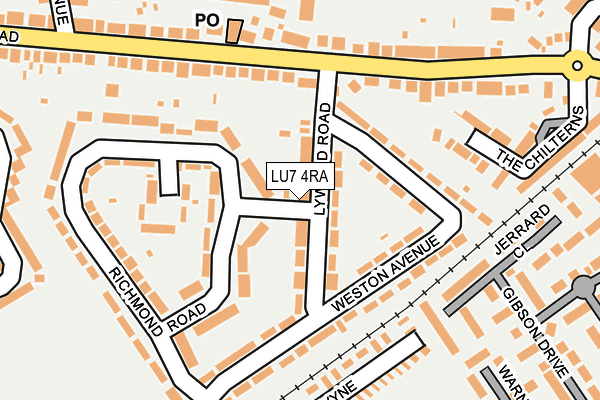 LU7 4RA map - OS OpenMap – Local (Ordnance Survey)