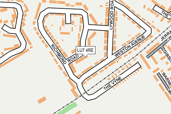 LU7 4RE map - OS OpenMap – Local (Ordnance Survey)