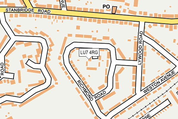 LU7 4RG map - OS OpenMap – Local (Ordnance Survey)