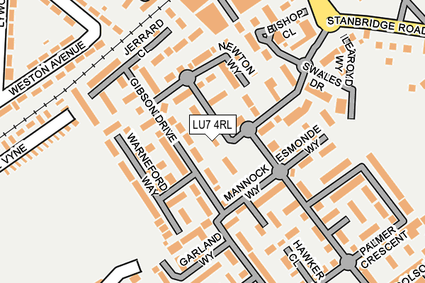 LU7 4RL map - OS OpenMap – Local (Ordnance Survey)