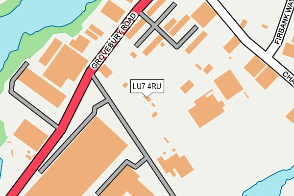 LU7 4RU map - OS OpenMap – Local (Ordnance Survey)