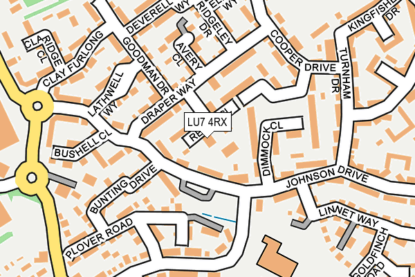 LU7 4RX map - OS OpenMap – Local (Ordnance Survey)
