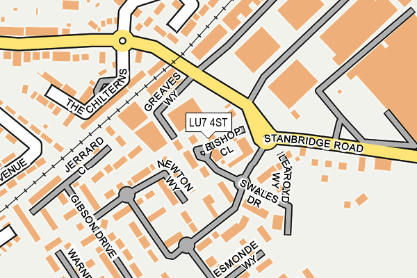 LU7 4ST map - OS OpenMap – Local (Ordnance Survey)