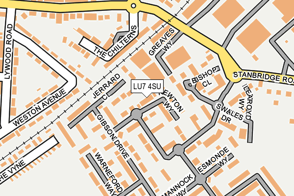 LU7 4SU map - OS OpenMap – Local (Ordnance Survey)