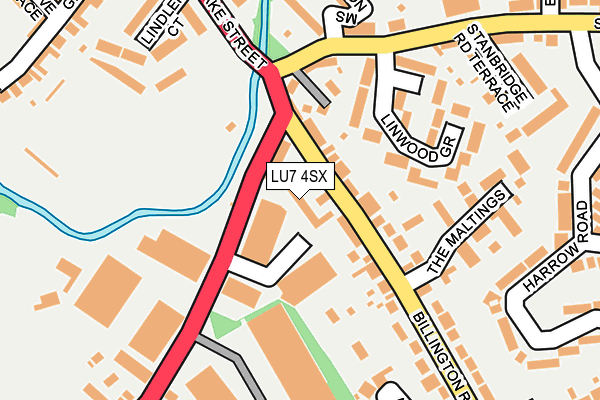 LU7 4SX map - OS OpenMap – Local (Ordnance Survey)