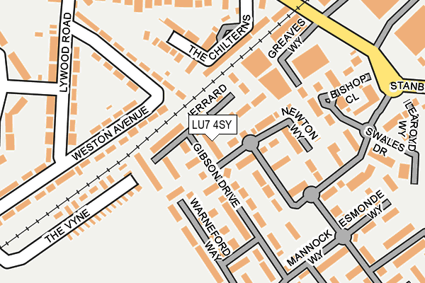 LU7 4SY map - OS OpenMap – Local (Ordnance Survey)