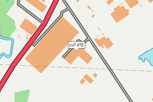 LU7 4TE map - OS OpenMap – Local (Ordnance Survey)