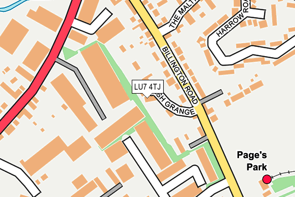 LU7 4TJ map - OS OpenMap – Local (Ordnance Survey)