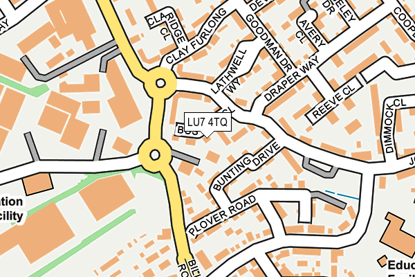 LU7 4TQ map - OS OpenMap – Local (Ordnance Survey)