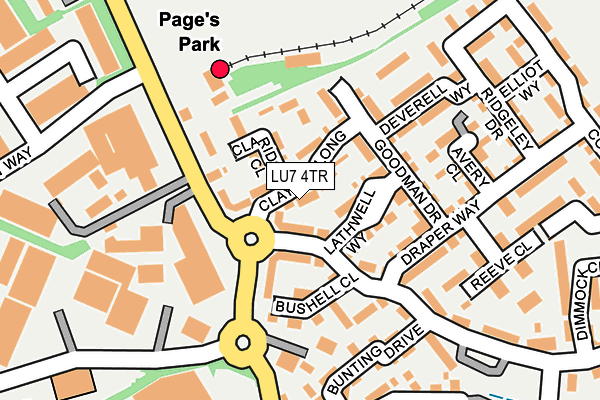 LU7 4TR map - OS OpenMap – Local (Ordnance Survey)