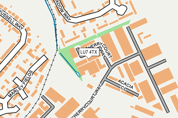 LU7 4TX map - OS OpenMap – Local (Ordnance Survey)