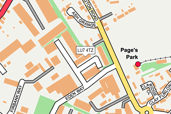 LU7 4TZ map - OS OpenMap – Local (Ordnance Survey)