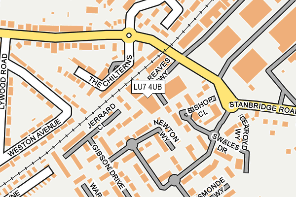 LU7 4UB map - OS OpenMap – Local (Ordnance Survey)