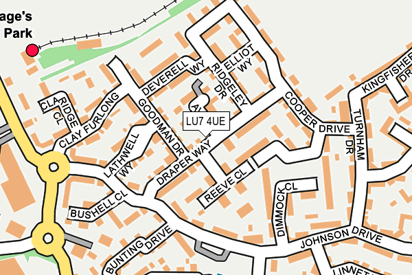 LU7 4UE map - OS OpenMap – Local (Ordnance Survey)