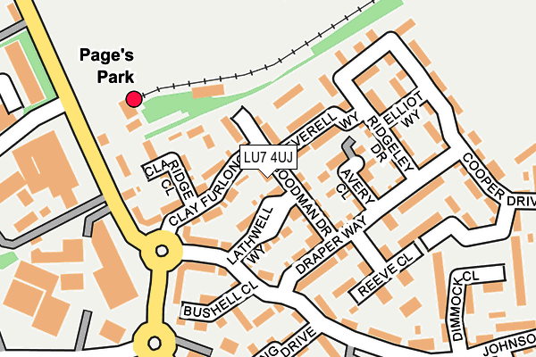 LU7 4UJ map - OS OpenMap – Local (Ordnance Survey)