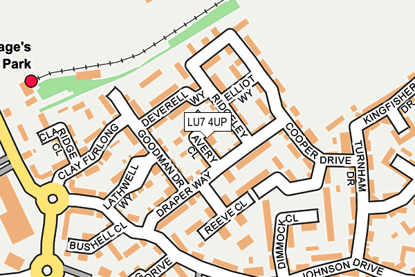 LU7 4UP map - OS OpenMap – Local (Ordnance Survey)