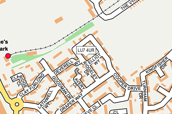 LU7 4UR map - OS OpenMap – Local (Ordnance Survey)