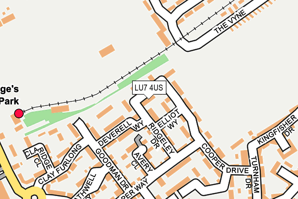 LU7 4US map - OS OpenMap – Local (Ordnance Survey)