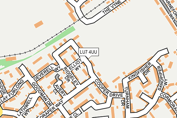 LU7 4UU map - OS OpenMap – Local (Ordnance Survey)