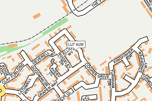 LU7 4UW map - OS OpenMap – Local (Ordnance Survey)