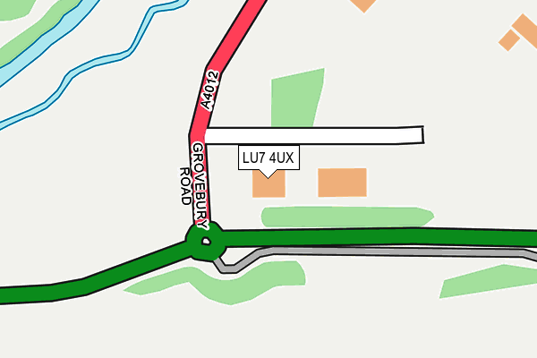 LU7 4UX map - OS OpenMap – Local (Ordnance Survey)