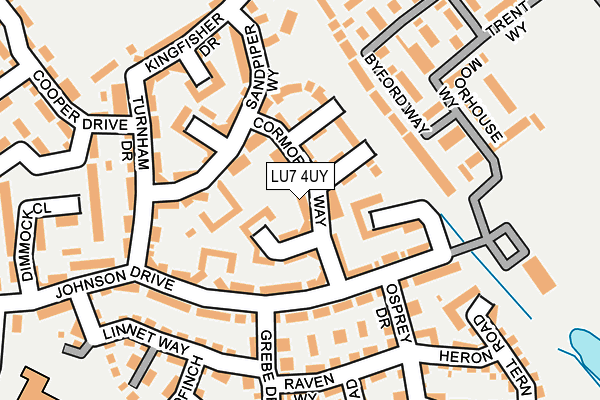 LU7 4UY map - OS OpenMap – Local (Ordnance Survey)