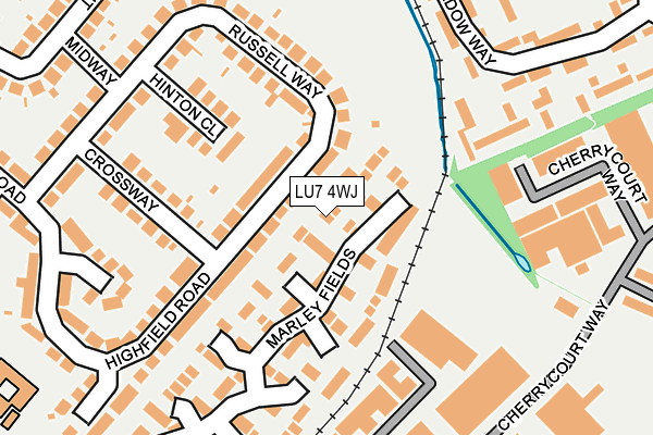LU7 4WJ map - OS OpenMap – Local (Ordnance Survey)