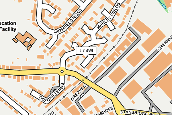 LU7 4WL map - OS OpenMap – Local (Ordnance Survey)