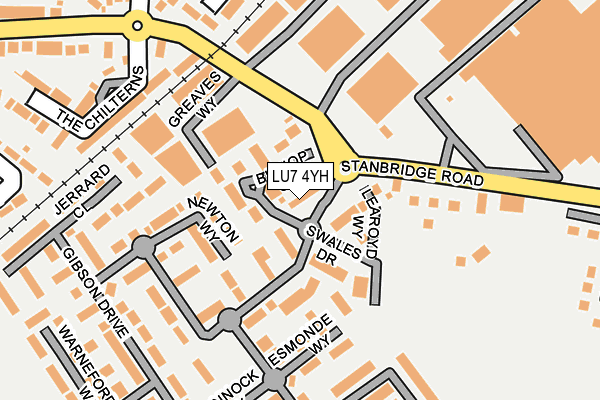 LU7 4YH map - OS OpenMap – Local (Ordnance Survey)