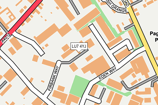 LU7 4YJ map - OS OpenMap – Local (Ordnance Survey)