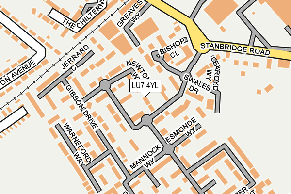 LU7 4YL map - OS OpenMap – Local (Ordnance Survey)