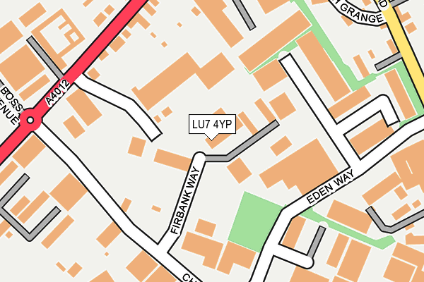 LU7 4YP map - OS OpenMap – Local (Ordnance Survey)