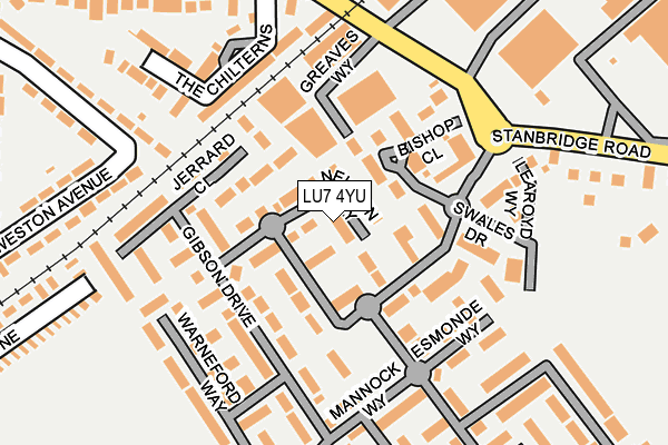 LU7 4YU map - OS OpenMap – Local (Ordnance Survey)