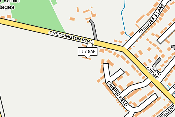 LU7 9AF map - OS OpenMap – Local (Ordnance Survey)