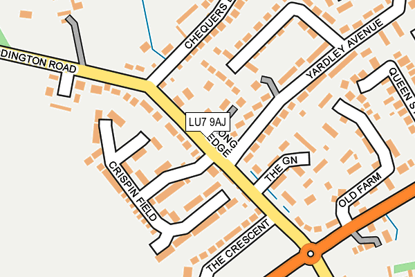 LU7 9AJ map - OS OpenMap – Local (Ordnance Survey)
