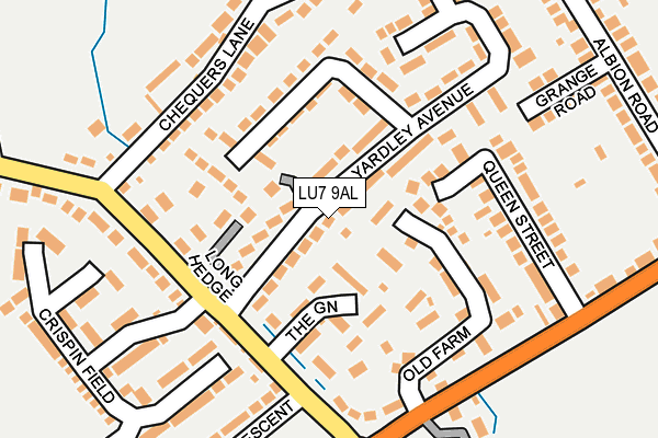 LU7 9AL map - OS OpenMap – Local (Ordnance Survey)