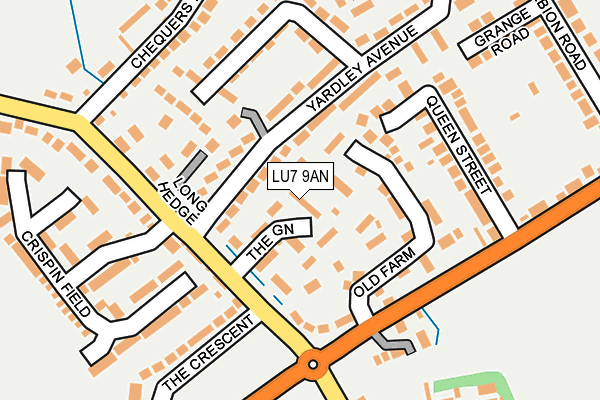 LU7 9AN map - OS OpenMap – Local (Ordnance Survey)