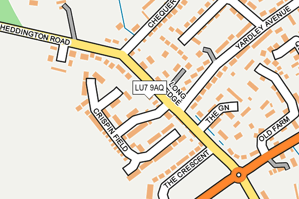 LU7 9AQ map - OS OpenMap – Local (Ordnance Survey)